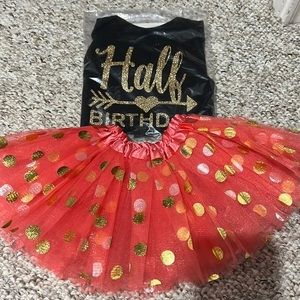 Half birthday tutu outfit